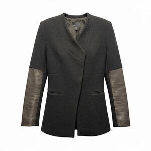 Judith & Charles Merino Wool and Leather Blazer